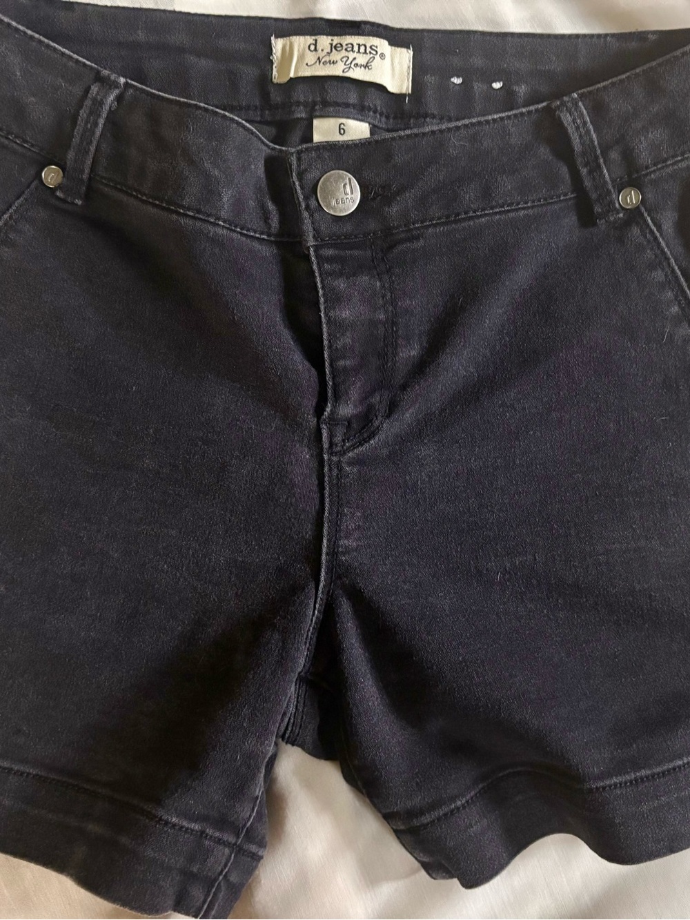 d. jeans Black Women's Denim Shorts with High Waist